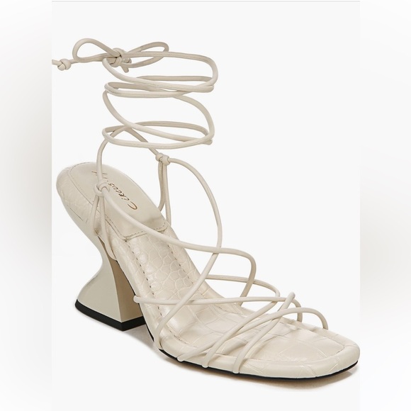 Circus NY bySam Edelman Blanche Lace-Up IVORY Sandal (Women)/size 9.5 - Picture 1 of 10